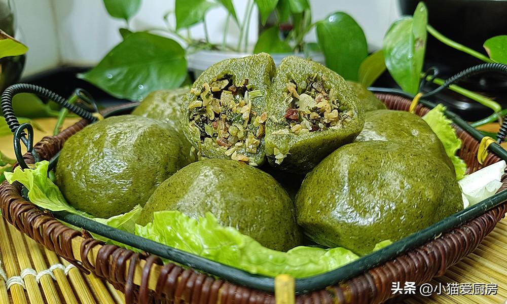 【腊肉青团】做法步骤图 口感软糯细腻 好看又好吃-起舞食谱网