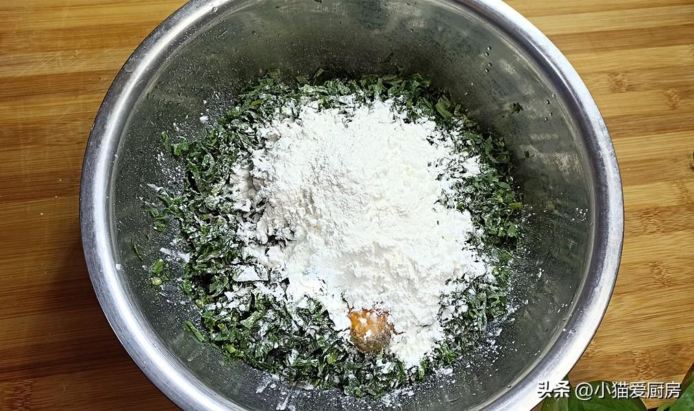 图片[5]-【炸茼蒿丸子】做法步骤图 外酥里软 比肉都好吃-起舞食谱网