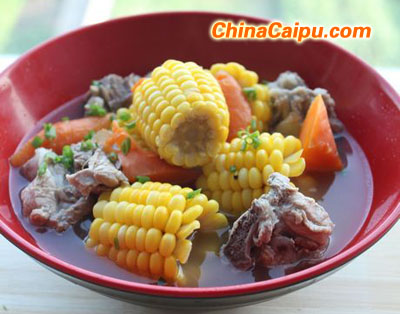 图片[1]-玉米排骨汤的做法-起舞食谱网