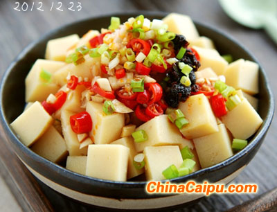 图片[1]-酸辣豌豆凉粉-起舞食谱网