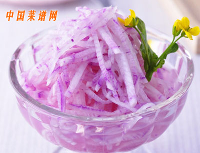 图片[1]-糖醋紫芯白萝卜-起舞食谱网