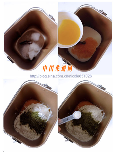 图片[3]-抹茶蜜豆吐司(面包机版)-起舞食谱网