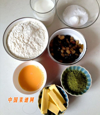 图片[2]-抹茶蜜豆吐司(面包机版)-起舞食谱网