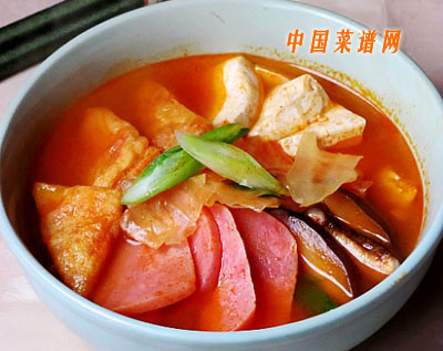 韩式火腿泡菜豆腐汤