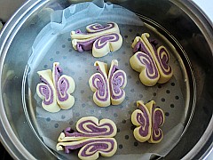 双色紫薯蝴蝶卷