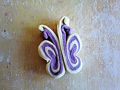 双色紫薯蝴蝶卷