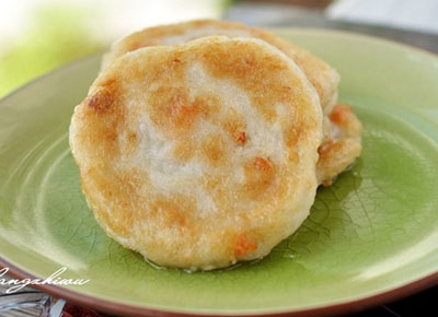 图片[1]-芋泥虾仁饼-起舞食谱网