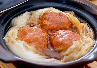 图片[1]-砂锅白菜狮子头-起舞食谱网
