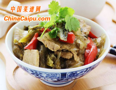 酸菜猪肉炖粉皮