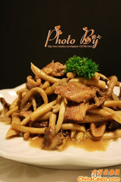 茶树菇闷鸭肉