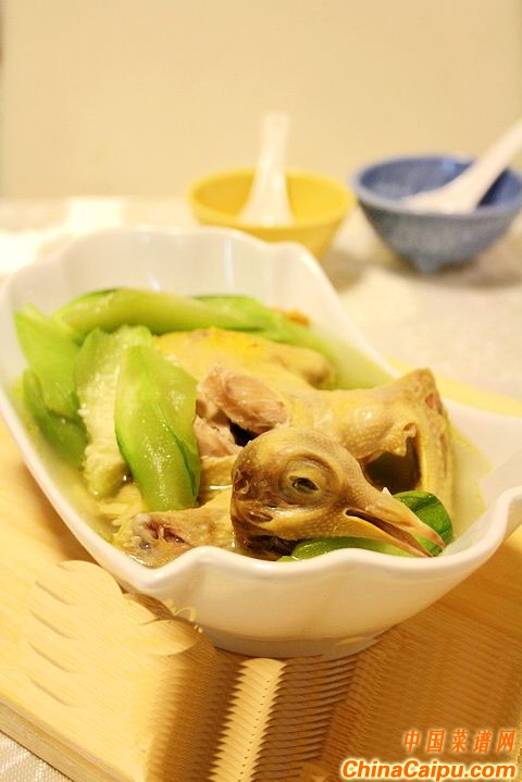 丝瓜滚乳鸽汤